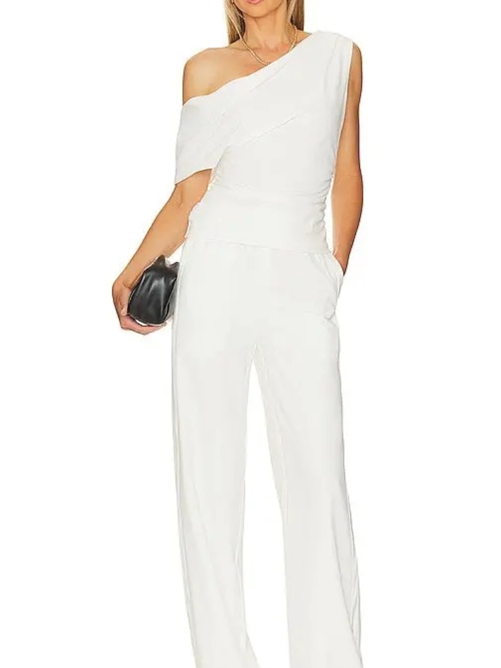 NWOT Designer NICHOLAS Wide Leg Tuxedo Pant w Satin Accent Sz 8